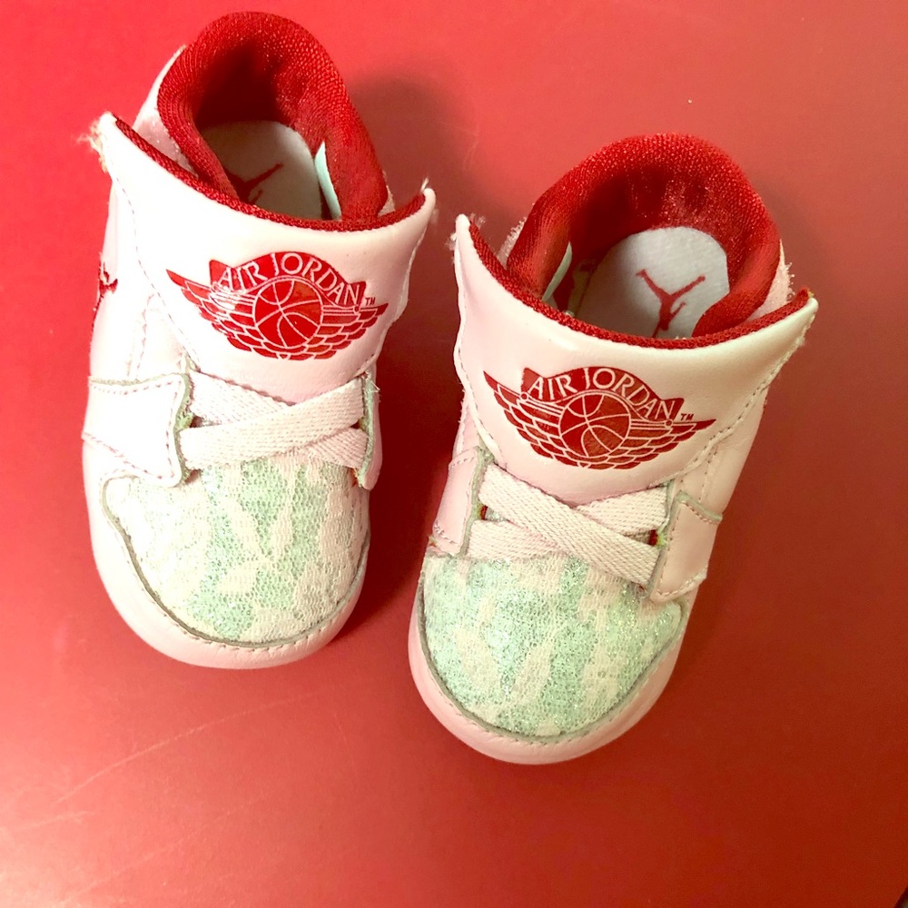 Pink and red Jordan’s